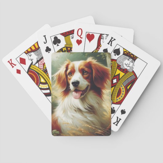  Bretagne Dog Painting Pokerkaarten (Achterkant)