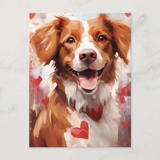 Bretagne dog Valentijnsdag Briefkaart (Voorkant)