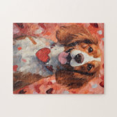 Bretagne dog Valentijnsdag Legpuzzel (Horizontaal)