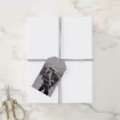 Bretagne Elegant Script 2 Foto Bruiloft Welkom Cadeaulabel (Met Touw)