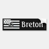 Bretagne Flag (Breton) Bumpersticker (Voorkant)