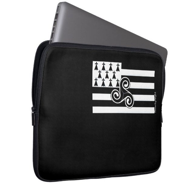 Bretagne Flag (Breton) Laptop Sleeve (Voorkant Rechts)