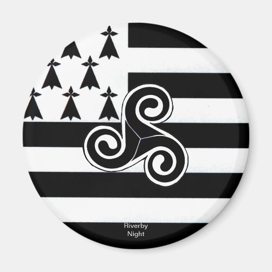 Bretagne Flag (Breton) Magneet (Voorkant)