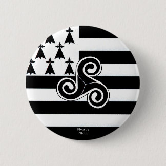 Bretagne Flag (Breton) Ronde Button 5,7 Cm