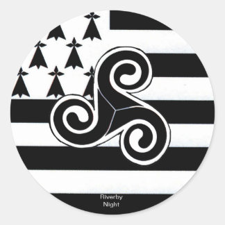 Bretagne Flag (Breton) Ronde Sticker