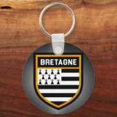 Bretagne Flag Sleutelhanger (Voorkant)