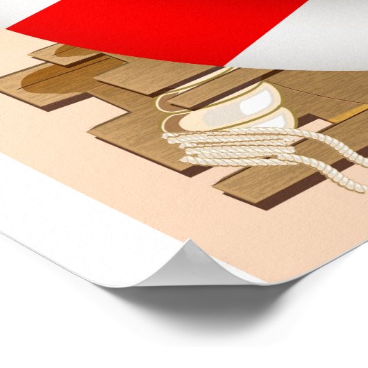 Bretagne France-strandreisposter Poster (Hoek)