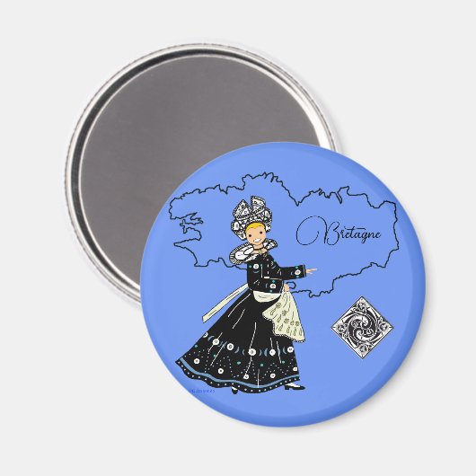Bretagne, Frankrijk Magneet (Voorkant / Achterkant)