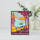 Bretagne, Frankrijk, vintage-reis Briefkaart (Staand voorkant)