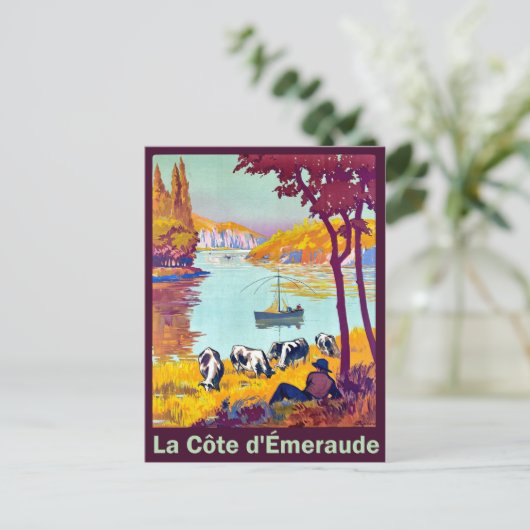 Bretagne, Frankrijk, vintage-reis Briefkaart (Staand voorkant)