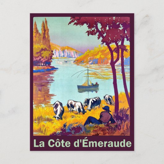 Bretagne, Frankrijk, vintage-reis Briefkaart (Voorkant)