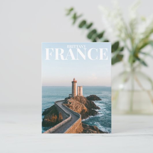 Bretagne, Franse vuurtoren Briefkaart (Staand voorkant)