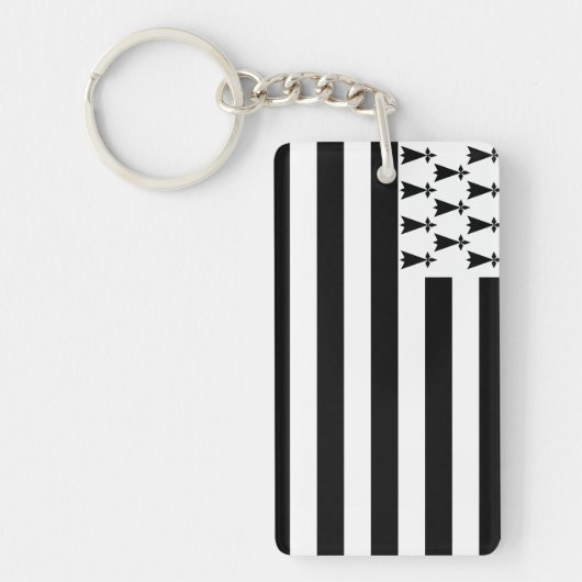 Bretagne (Gwenn-ha-du) Acrylische Sleutelhanger (Voorkant)