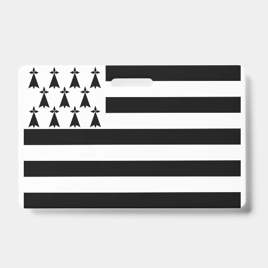 Bretagne (Gwenn-ha-du) vlag Badge (Voorzijde)