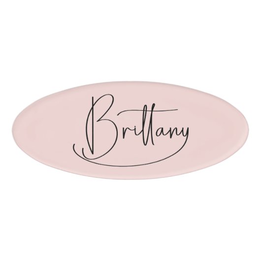 Bretagne Handgeschreven Signature Decoratieve Y Bl Naambadge (Voorkant)