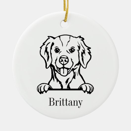 Bretagne hond ornament (Voorkant)