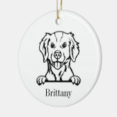 Bretagne hond ornament (Links)