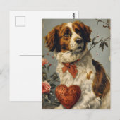 Bretagne hond  Valentijnsdag Briefkaart (Voorkant / Achterkant)