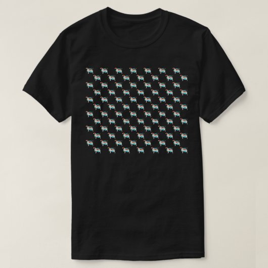 Bretagne hond wit patroon t-shirt (Design voorkant)