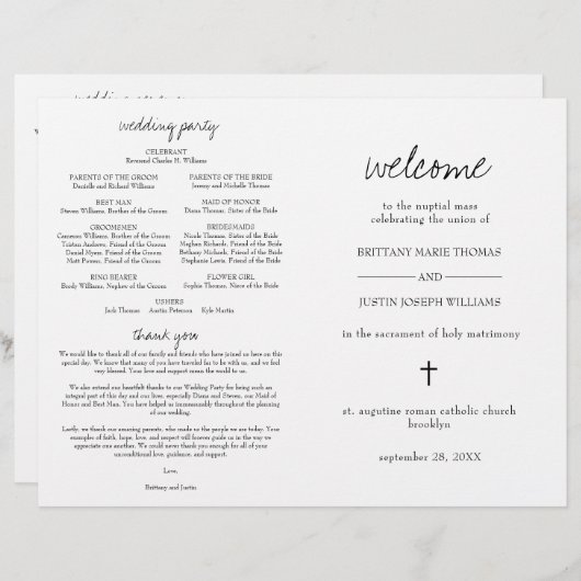 Bretagne katholieke bruiloft-ceremonie met massapr (Voorkant / Achterkant)