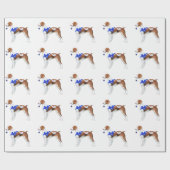 Bretagne kerstfeestdag blauw papier (Vlak)