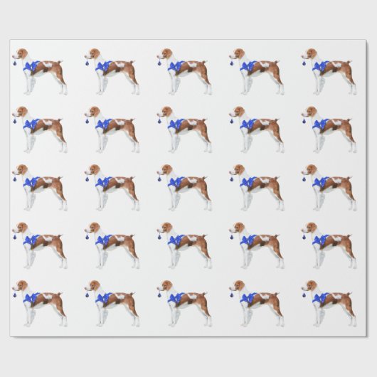 Bretagne kerstfeestdag blauw papier (Vlak)