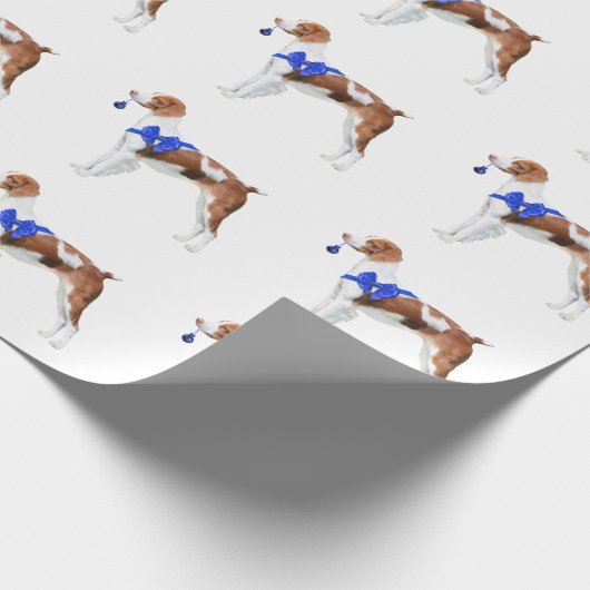 Bretagne kerstfeestdag blauw papier (Hoek)