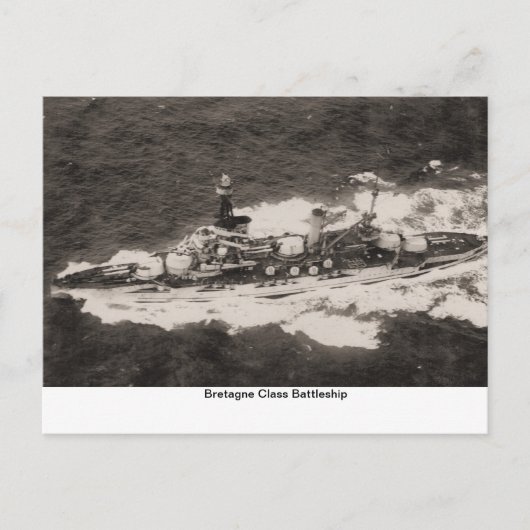 Bretagne klassenslagschip, gebouwd in 1913 briefkaart (Voorkant)