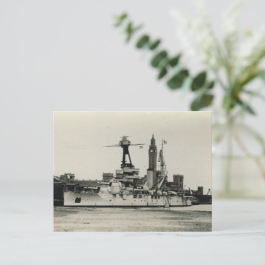 Bretagne-klasseslagschip in Calais Briefkaart (Staand voorkant)