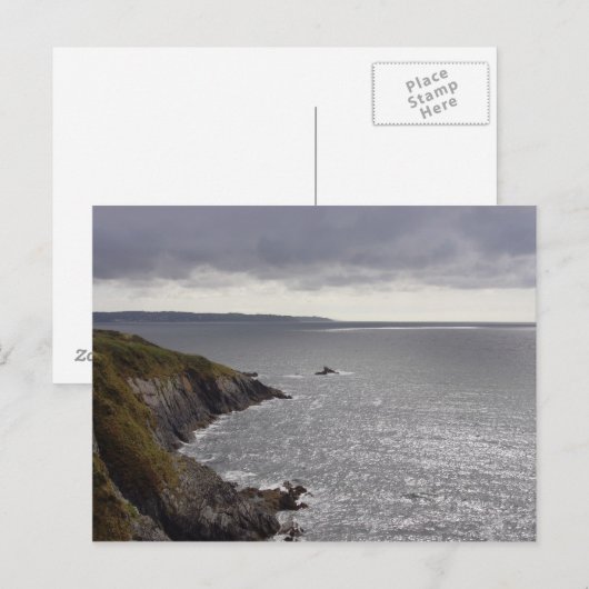 Bretagne kust na storm. briefkaart (Voorkant / Achterkant)