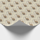 Bretagne schilderen - Kute Original Dog Art Cadeaupapier (Hoek)