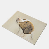 Bretagne schilderen - Kute Original Dog Art Deurmat (Schuin)