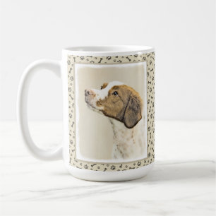 Bretagne schilderen - Kute Original Dog Art Koffiemok