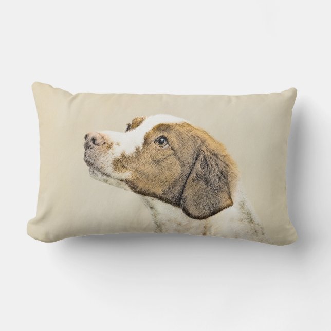 Bretagne schilderen - Kute Original Dog Art Kussen (Voorkant)