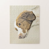 Bretagne schilderen - Kute Original Dog Art Legpuzzel (Verticaal)
