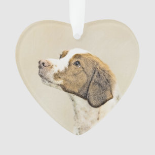 Bretagne schilderen - Kute Original Dog Art Ornament