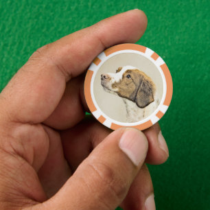 Bretagne schilderen - Kute Original Dog Art Poker Chips