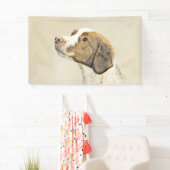 Bretagne schilderen - Kute Original Dog Art Spandoek (Insitu)