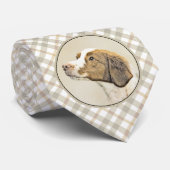 Bretagne schilderen - Kute Original Dog Art Stropdas (Opgerold)