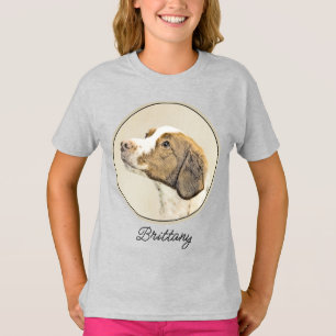 Bretagne schilderen - Kute Original Dog Art T-Shir T-shirt
