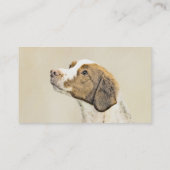 Bretagne schilderen - Kute Original Dog Art Visitekaartje (Achterkant)