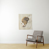 Bretagne schilderen - Kute Original Dog Art Wandkleed (In situ)