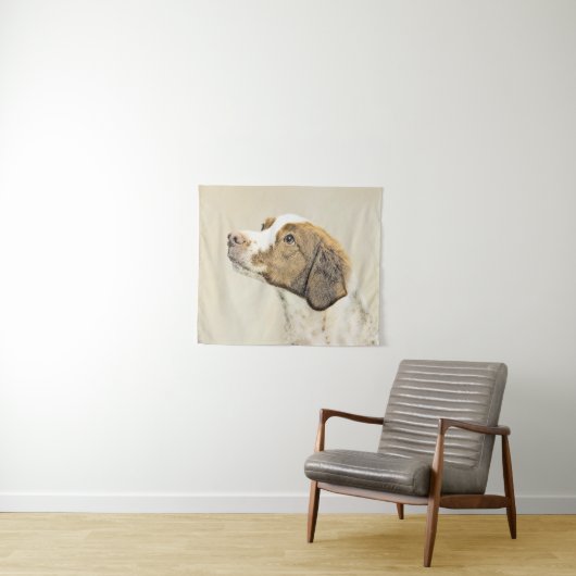 Bretagne schilderen - Kute Original Dog Art Wandkleed (In Situ (horizontaal))