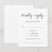 Bretagne Simple Modern Calligraphy Song Request RSVP Kaartje (Voorkant / Achterkant)