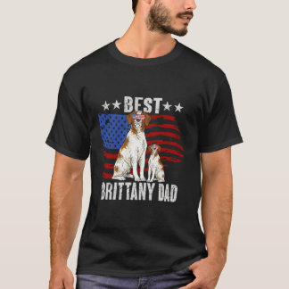 Bretagne Spaniel Beste Bretagne Papa Amerikaanse v T-shirt