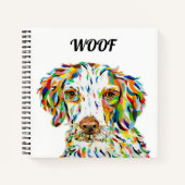 Bretagne Spaniel Dog Square Notitieboek (Voorkant)