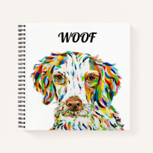 Bretagne Spaniel Dog Square Notitieboek