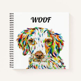 Bretagne Spaniel Dog Square Notitieboek