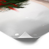 Bretagne Spaniel Hond in Sneeuw Kerstmis Perfect Poster (Hoek)