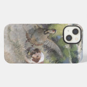 Bretagne Spaniel jacht chukar patrijs, Art iPhone Hoesje (Achterkant horizontaal)